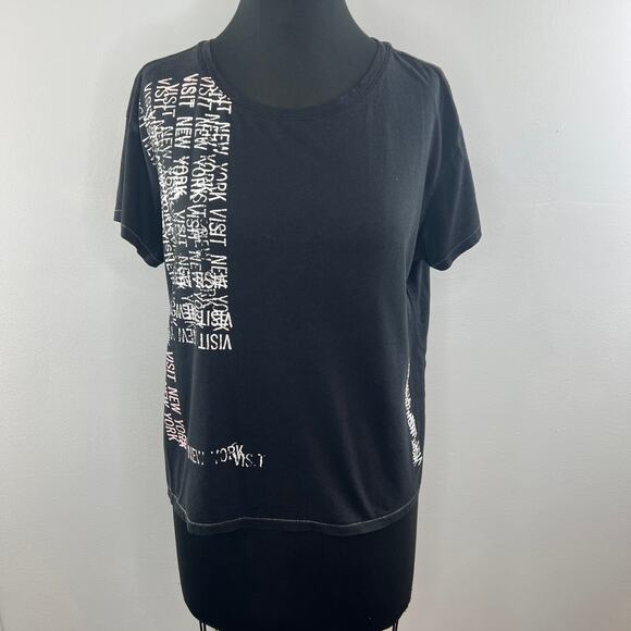 SPRZNY Andy Warhol Uniqulo Black Short Sleeve Scoop Neck NYC Graphic T-Shirt M - Picture 1 of 6